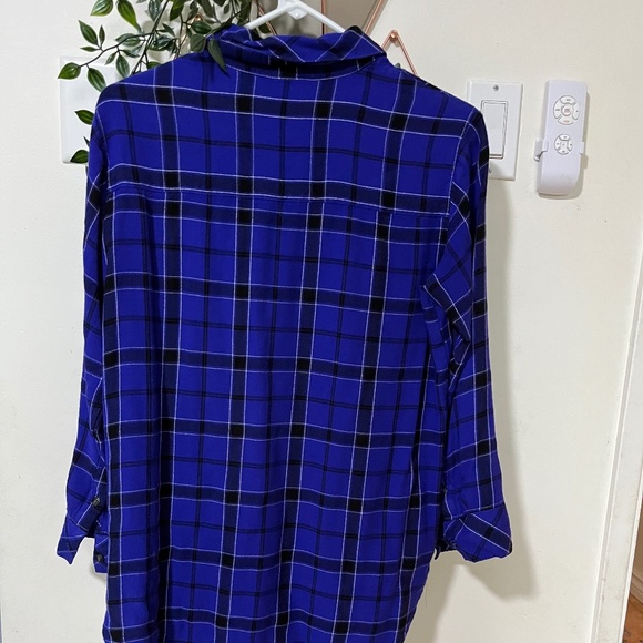 Sanctuary Boyfriend Plaid in Blue - Small - Picture 3 of 4